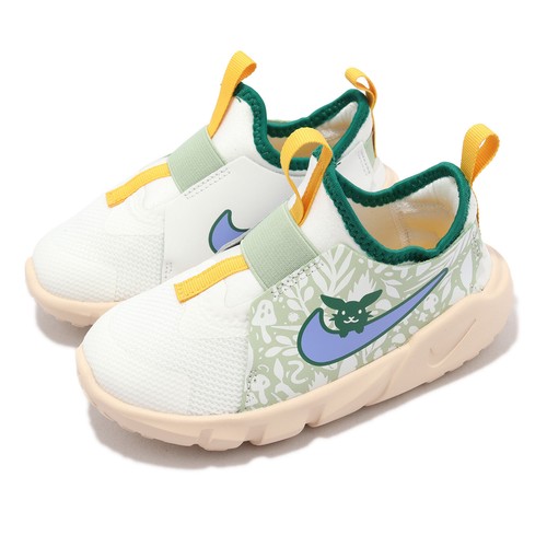 Nike Flex Runner 2 LIL TDV Summit White Green Yellow для малышей DQ0575-100