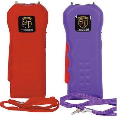 Safety Technology TRIGGER Stun Gun Rechargeable 75 Mil Volts LED Flashlight+Case