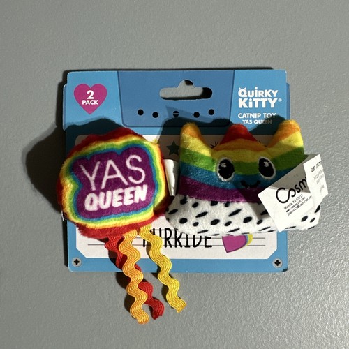 Quirky Kitty 2PK Purride Catnip '#YAS QUEEN' Balloon And Crown Cat Toy