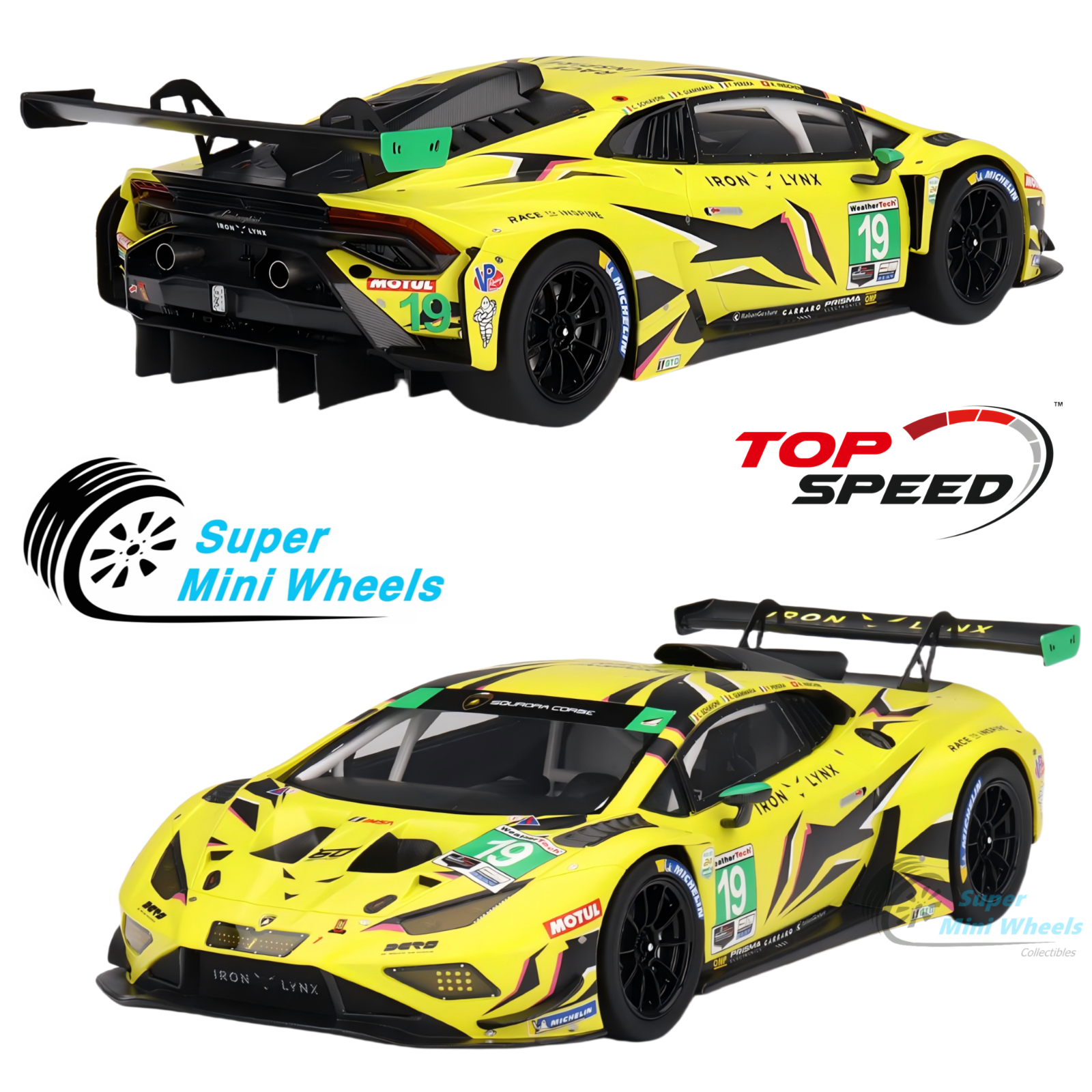 Top Speed 1:18 Lamborghini Huracán GT3 EVO2 #19 Iron Lynx