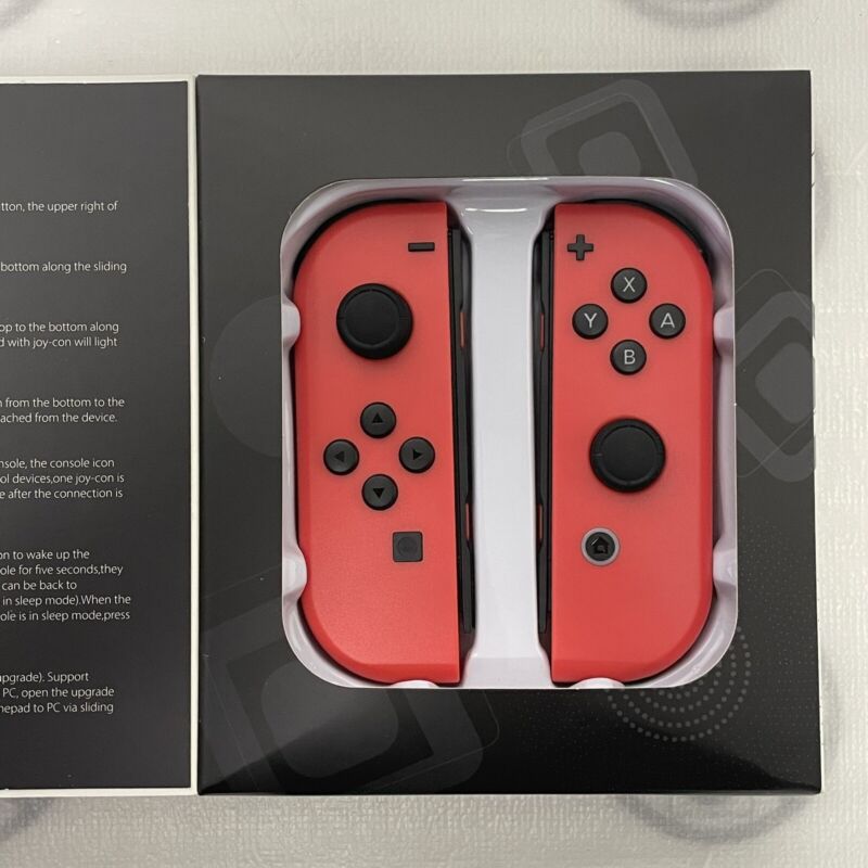 Pegly Switch Controller Replacement For Nintendo Switch Joy-Con With L/R Straps