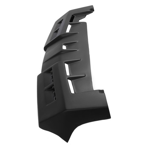 HECASA Sun Visor Roof For Hummer H3 Fiberglass Black w/ LED DRL Lights 1-Piece