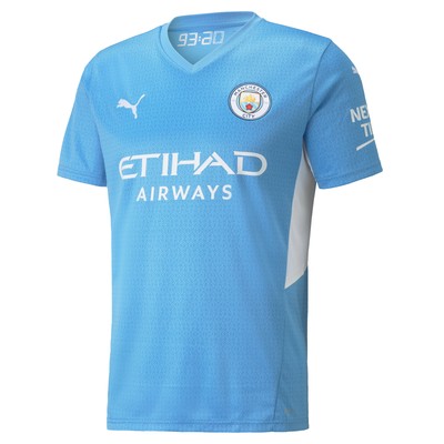PUMA MANCHESTER CITY FOOTBALL HOME SHIRT TOP T-SHIRT SHORT SLEEVE 2021-22 PUMA MENS