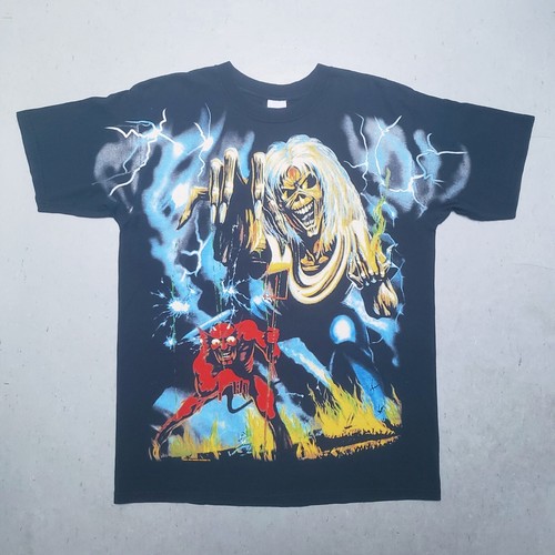Vtg IRON MAIDEN All Over Print TSHIRT NUMBER OF THE BEAST AOP 2004