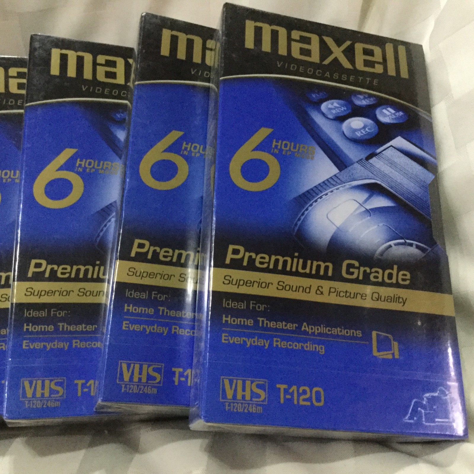 Lot of 9 Blank VHS Video Tapes NEW SEALED Maxell RCA, B3