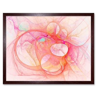 Virtual Blood Vessels Fractal Surreal Abstract 12X16 Inch Framed Art Print