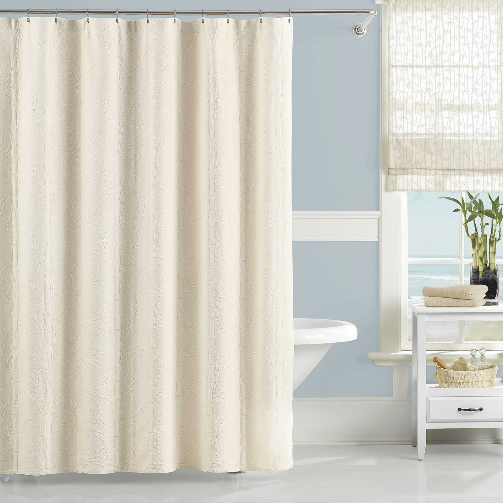 Lamont Home 76 Inch X 96 Inch Nepal Shower Curtain In Ivory