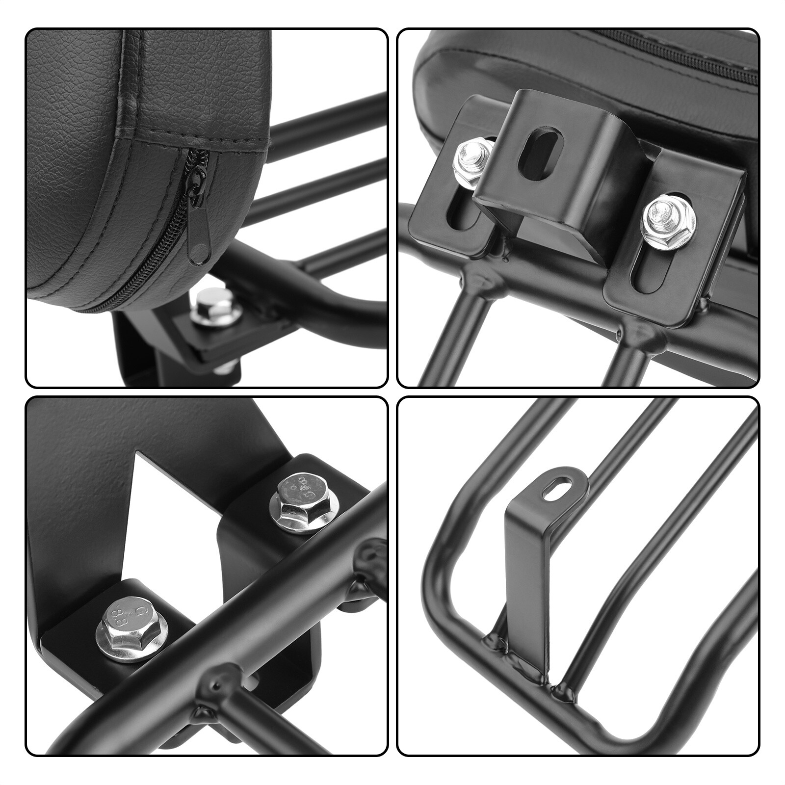 Rear Backrest Pad Luggage Rack For Kawasaki Vulcan S 650 VN650 EN650 2015-2023