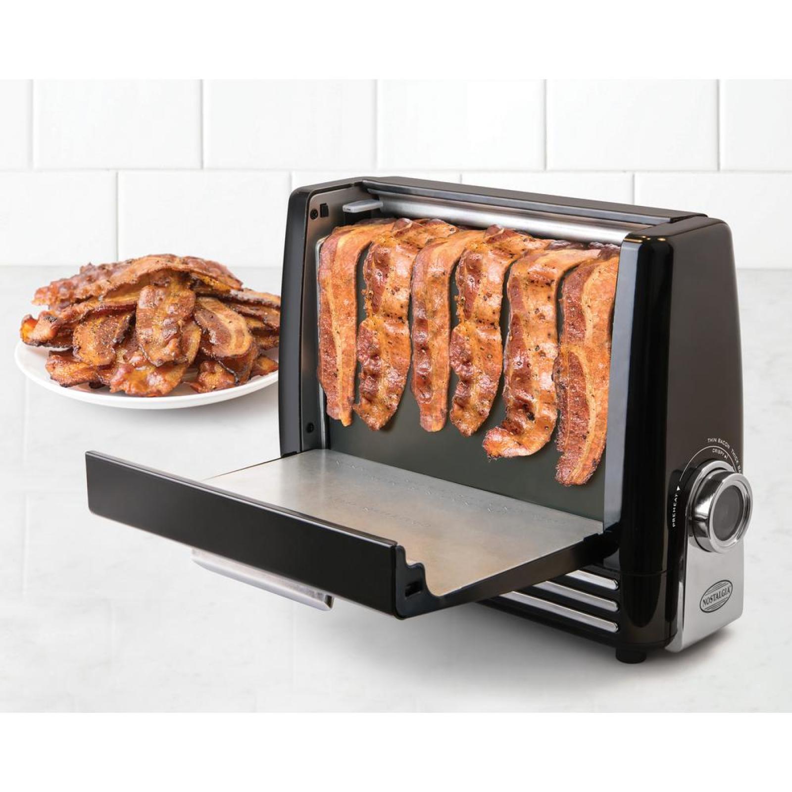 Nostalgia Electrics Bacon Express Cooker 6 Strip Bacon Cooking Grill Indoor