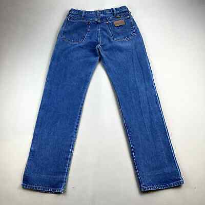 Vintage Wrangler Jeans Mens 29 Blue Denim Cowboy Cut Slim Straight Stone Wash