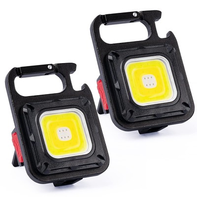 COB Keychain Work Light 2000 Lumens 7 Modes with Red Light Small Keychain Fla...