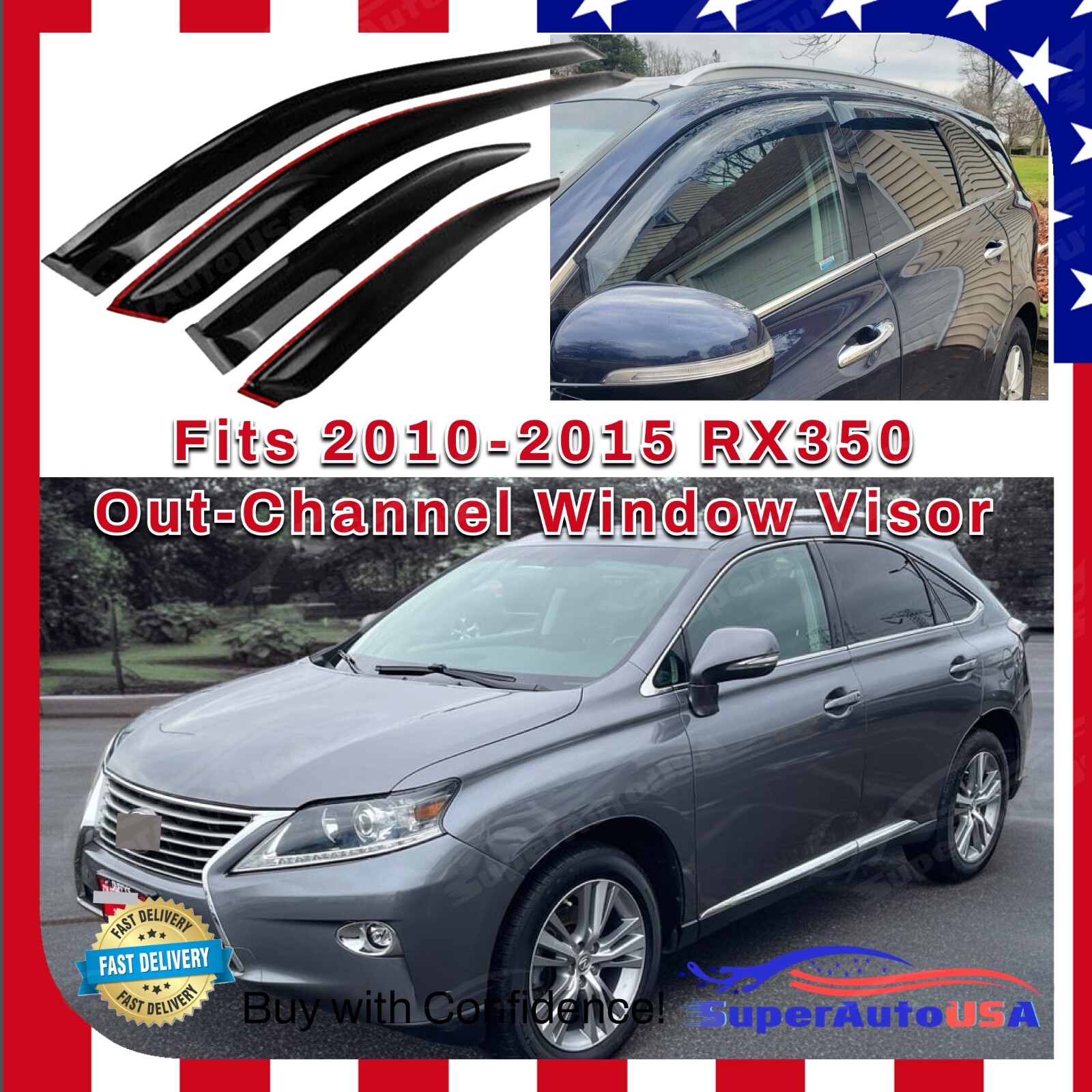 サイドバイザー ヒュンダイ ソナタEF 1999年〜2004年 モール付き AP-WVR-HY23-M 入数：1セット(4枚)