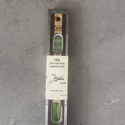 Crick Tool 24  Inches Crick Wood Level With Green Vial   New