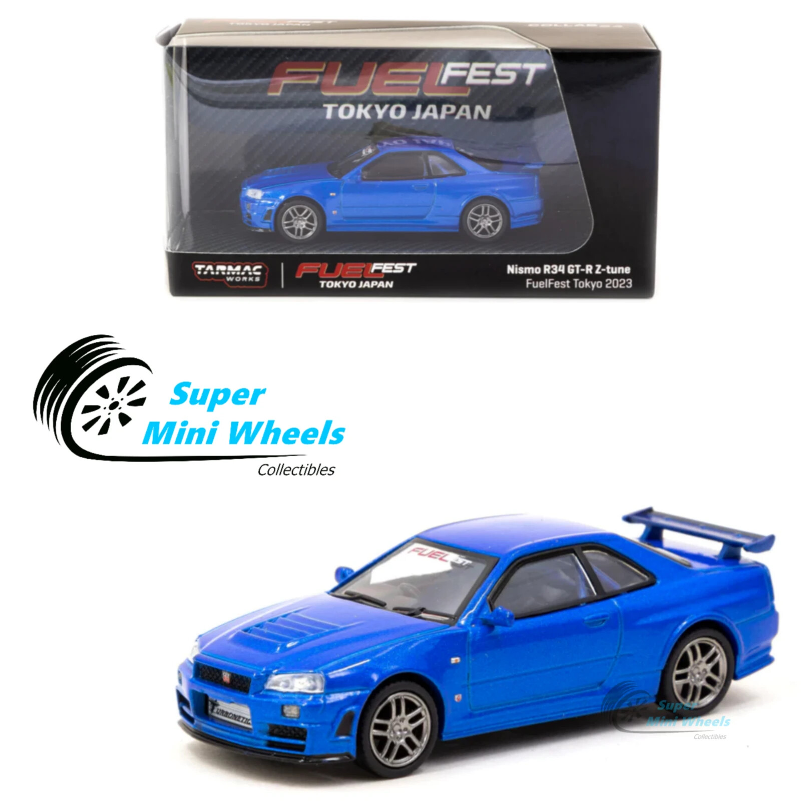 Tarmac Works 1:64 Nismo R34 GT-R Z-tune FuelFest Tokyo 2023 Tarmac Works 1:64 Nismo R34 GT-R Z-tune FuelFest Tokyo 2023
