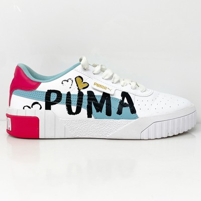 Кроссовки Puma Girls Cali Novelty 373038-01 Белая Повседневная Обувь Размер 7C