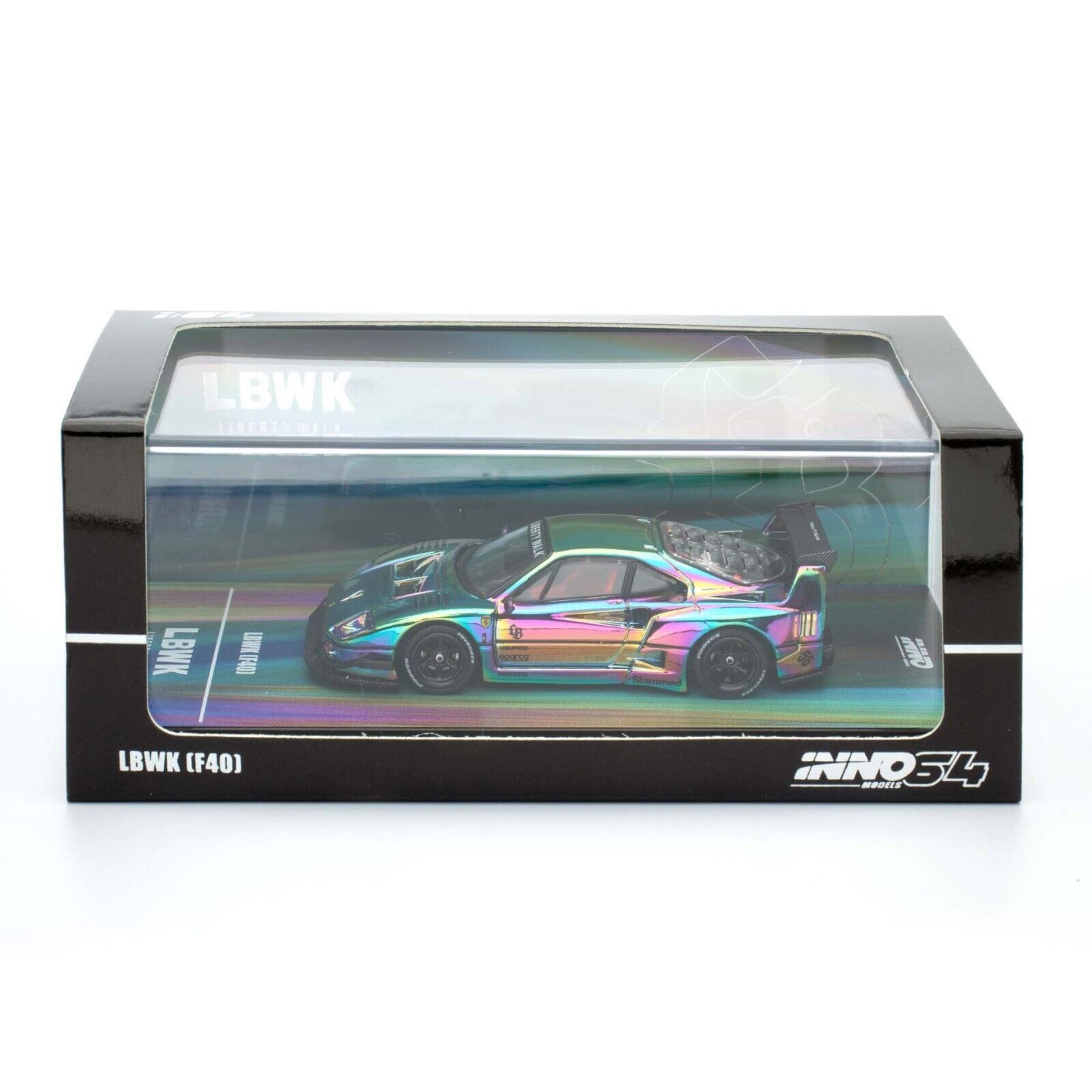 INNO64 1:64 LBWK FERRARI F40 CHROME SILVER CHASE HOBBY EXPO INNO64 1:64 LBWK FERRARI F40 CHROME SILVER CHASE HOBBY EXPO