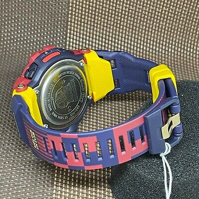 Pre-owned Casio G-shock Gbd-100bar-4d G-squad Barcelona Matchday Mobile Digital Watch