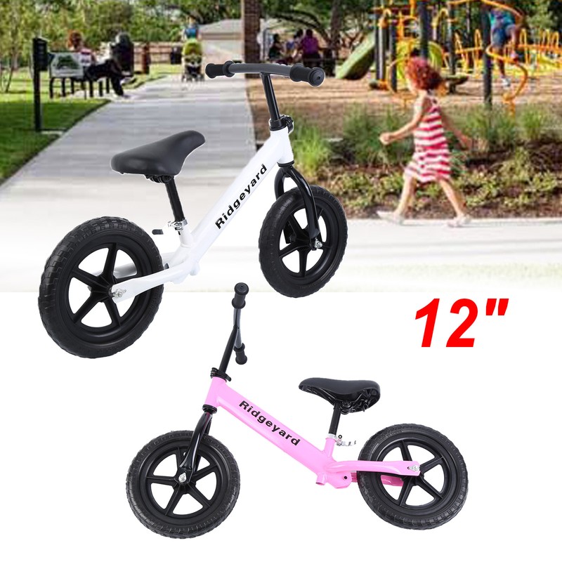 Ridgeyard Unisex Kids 12/" Balance Bike Classic No-Pedal Learn To Ride Pre Bike