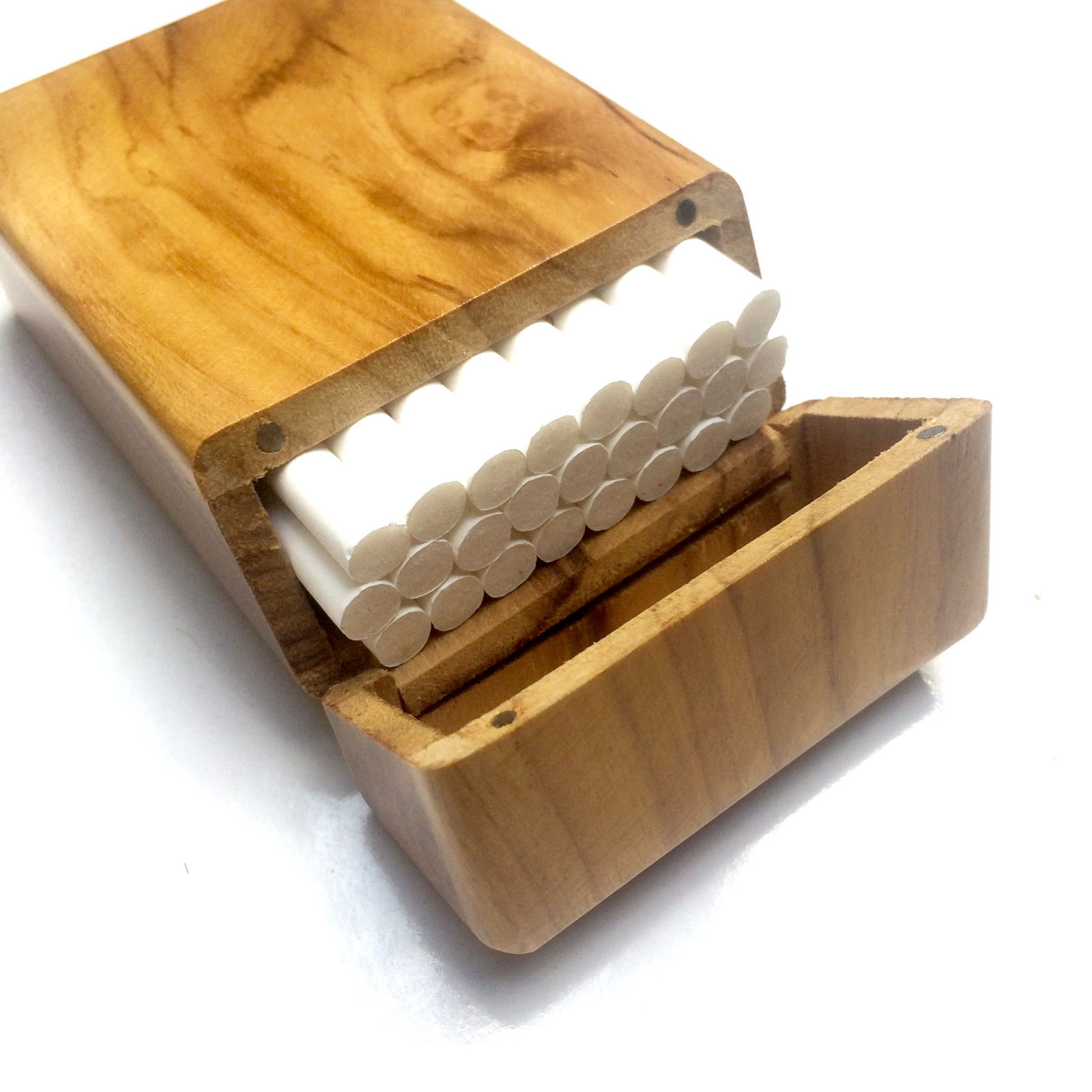 Constantine Wooden Box, Vintage Cigarette Case 100's, Handmade Storage