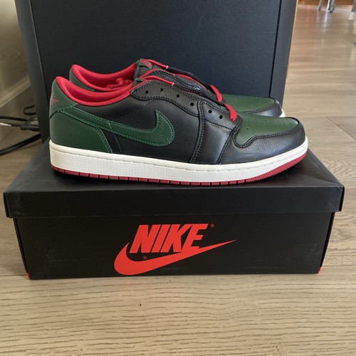 スニーカー Nike Air Jordan 1 Low OG Black Gorge Green Women's Shoes CZ0 Women's Jordan 1 Retro Low OG Black/Gorge Green-Varsity Red