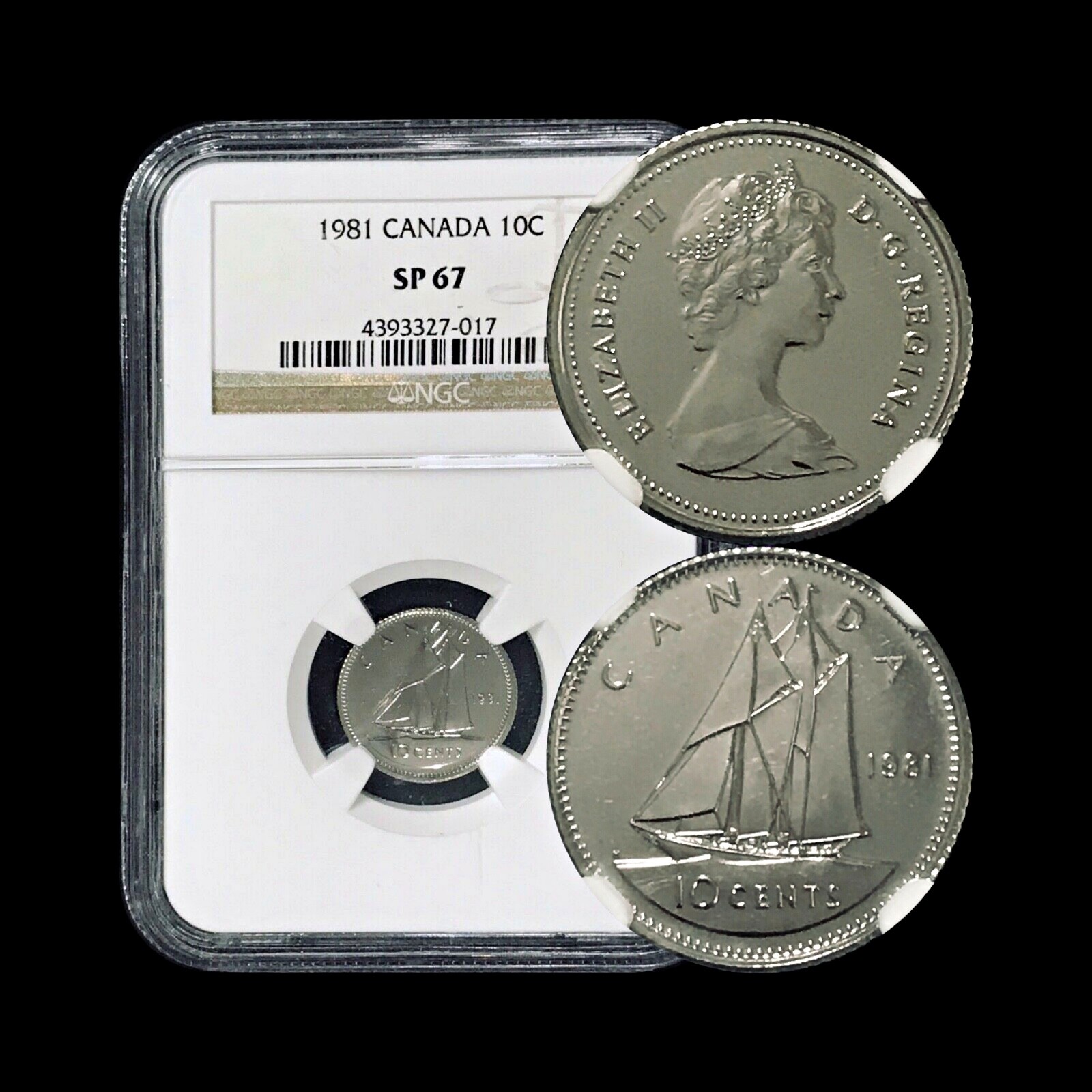CANADA. 1981, 10 Cents - NGC SP67 - Queen Elizabeth II