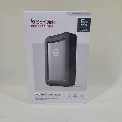 New SanDisk Professional G-Drive ArmorATD 5TB SDPH81G-005T-GBAND
