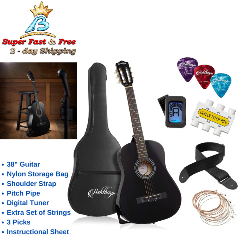 Guitarra Acustica Kit Para Adultos Niños Acoustic Guitar Gig Bag Strap Picks Set