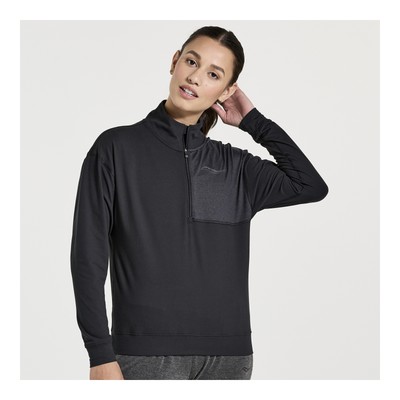 Saucony Women Sunday 1/4 Zip Black Одежда XXS