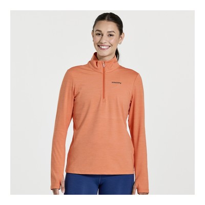 Saucony Women Solstice 1/4 Zip Ember Heather XXL Одежда