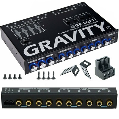 GR-EQP11 Digital Bass Machine 1/2 Din 9V 4-Way Car Parametric Equalizer w/Fro...