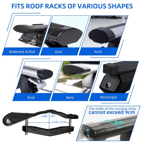 For Subaru WRX/STi BRZ 42'' Roof Rack CrossBar Wind Fairing Air