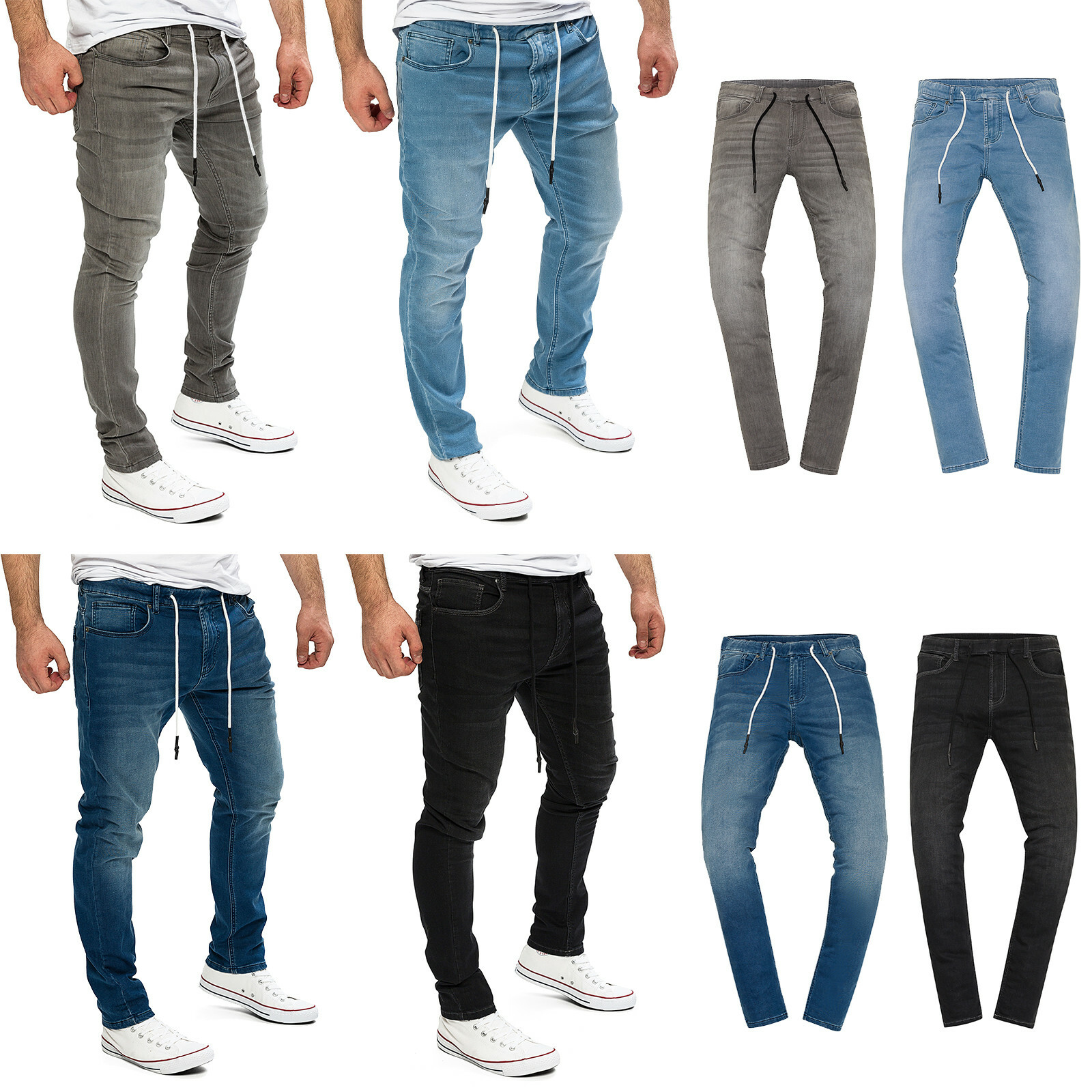 Yazubi Herren Sweatpants in Jeans Look Denim Jogginghose Jogger Jeans Erik