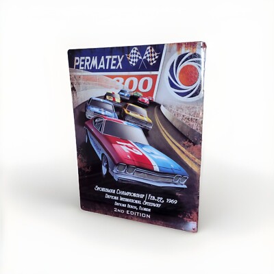 Permatex 300 Daytona Speedway 1969 Tin Sign - Sportsman Championship 2nd Edition