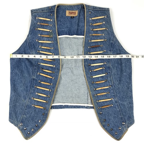 Vintage Phoenix USA Frontier Collection Denim Vest Reenactment Wear Size Small