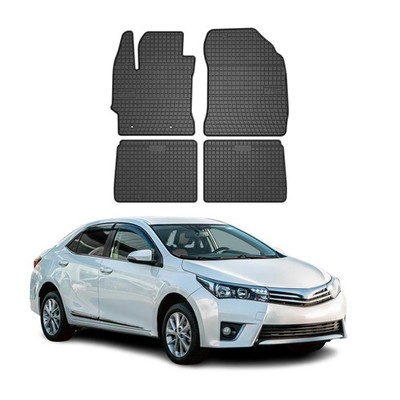 OMAC Floor Mats Liner for Toyota Corolla 2014-2019 Rubber Black 4Pcs