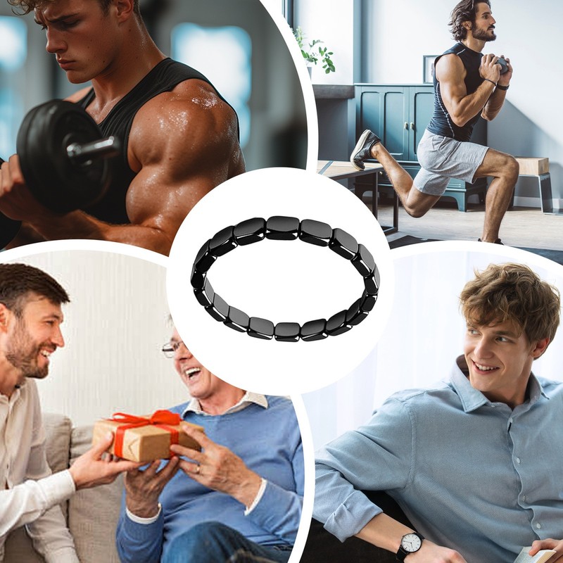 kralen armband van labradoriet en magnetische hematiet