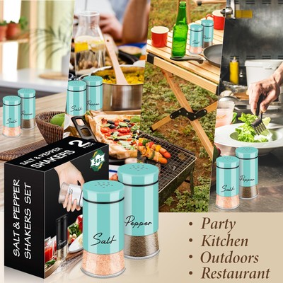 Teal Salt And Pepper Shakers Set5 Oz Turquoise Kitchen Decor And Accessories Far