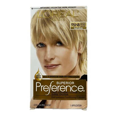 Loreal Superior Preference Hair Color 9.5NB Lightest Natural Blonde Shine 1 ct