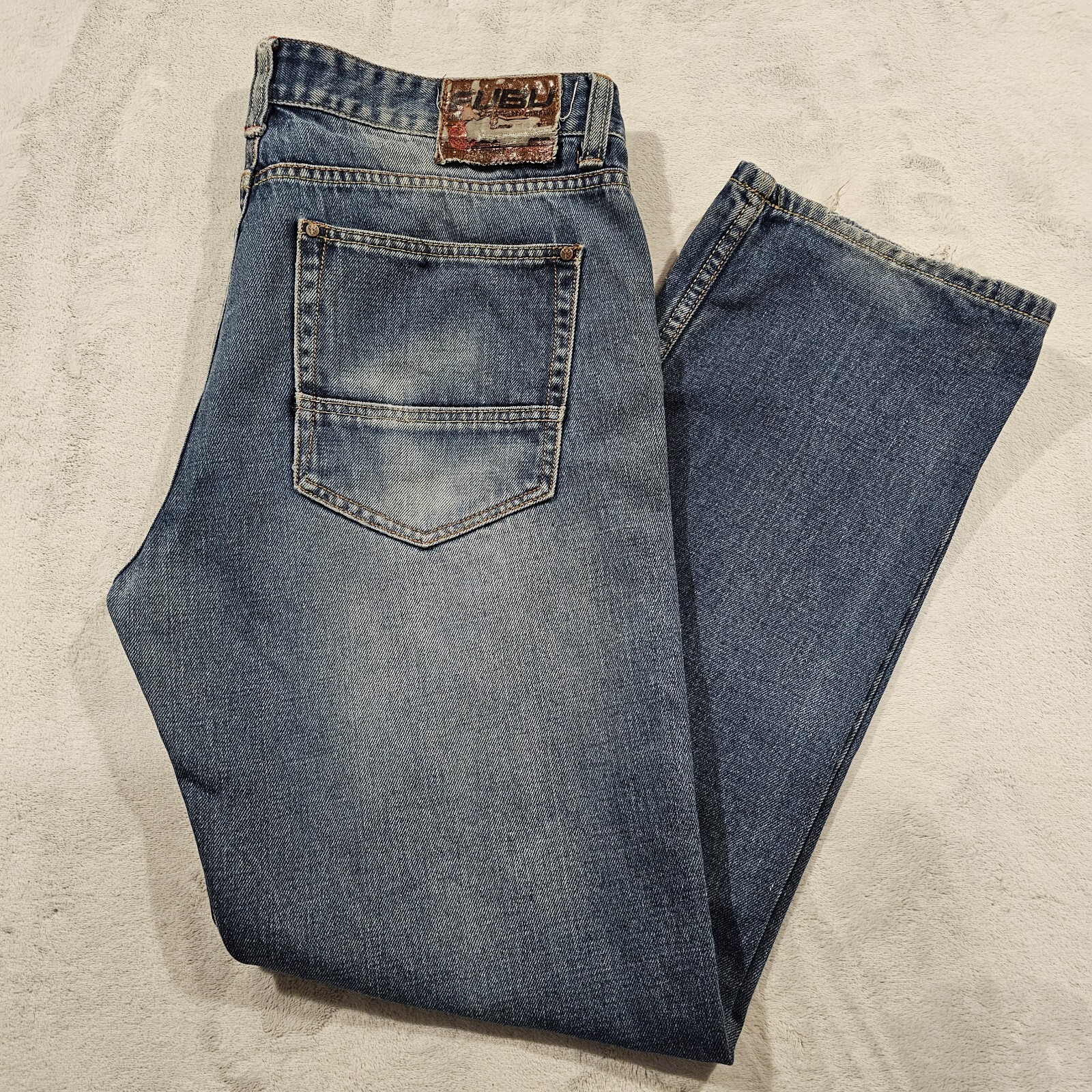FUBU Jeans Mens 36x32 Hip Hop Vintage Loose Straight Y2K