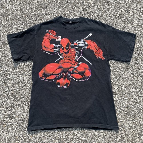【YESEYESEE】Y.E.S x Deadpool Tee Grey★関税込★ VTG Deadpool Shirt Mens Small Black Graphic Mad Engine