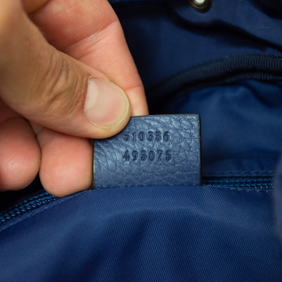 Gucci Large Blue Nylon GG Backpack Travel Backpack - 510336