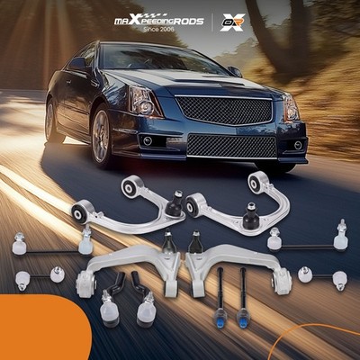 12x Front Upper Lower Control Arms Ball Joint Tierods For 2008-2014 Cadillac CTS