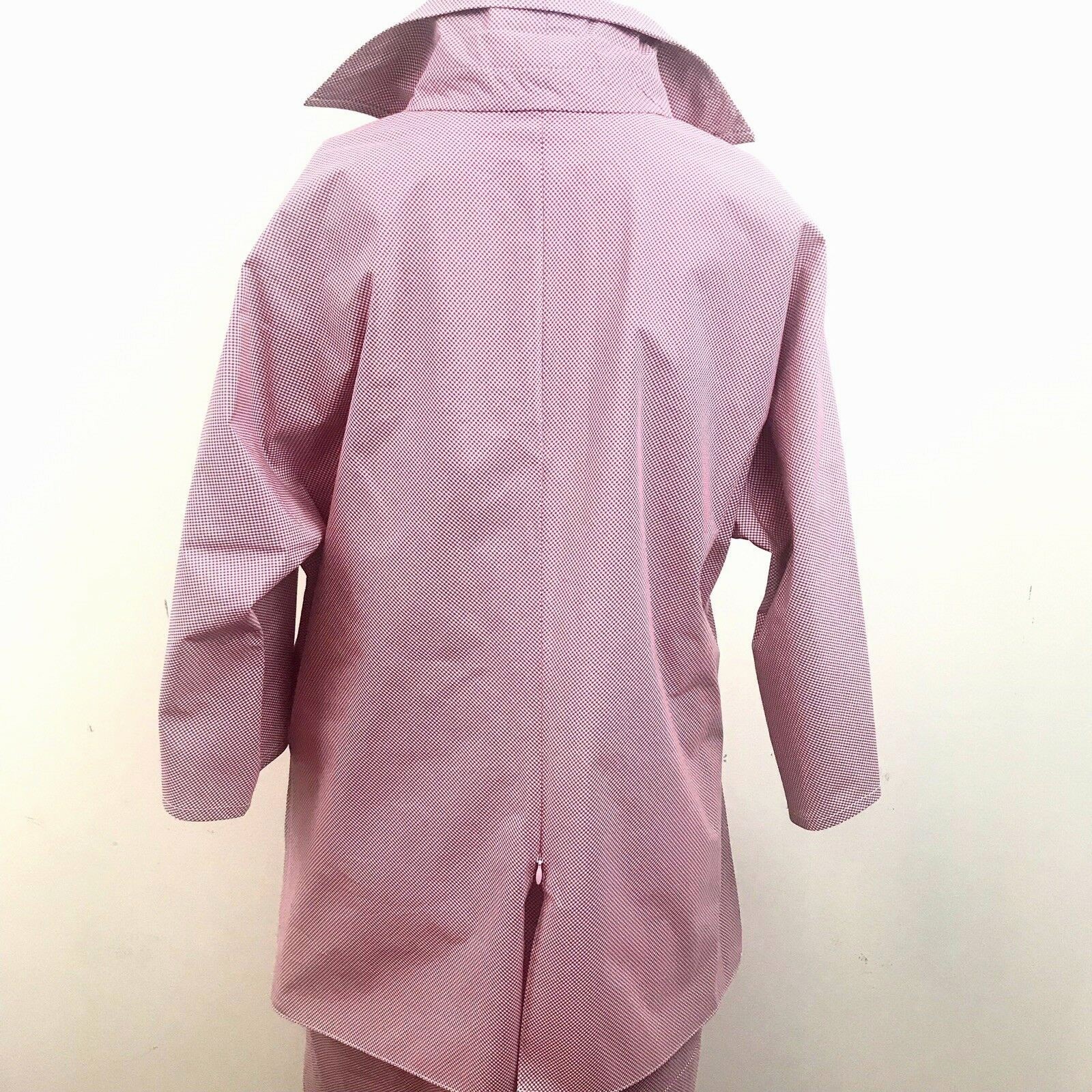 Yeohlee Designer Womens Suit Top and Skirt Size 12 Red White Cotton Blend Print