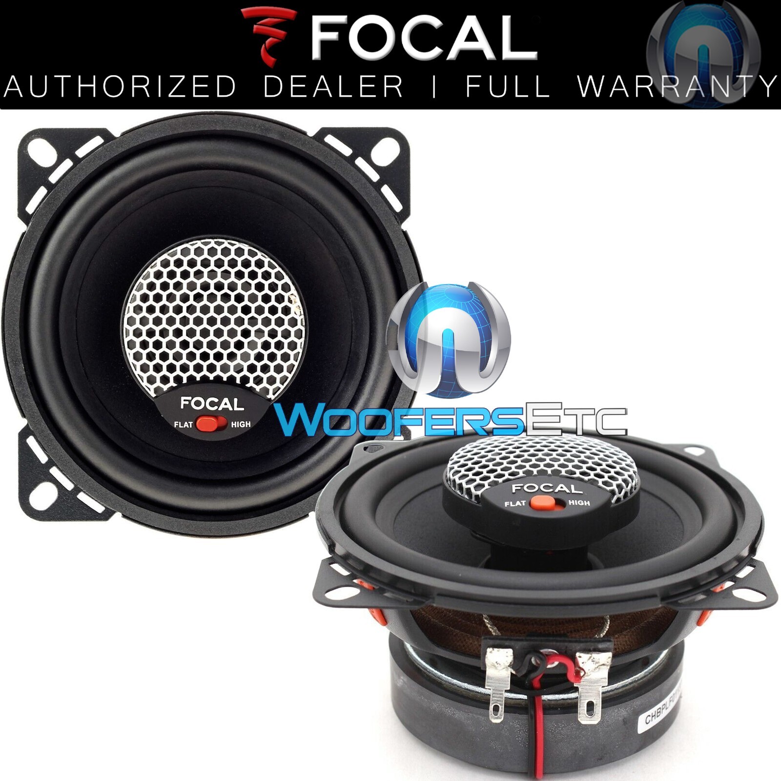 New Focal Icu100 2way Aluminum Tweeters Built In Crossovers Coaxial