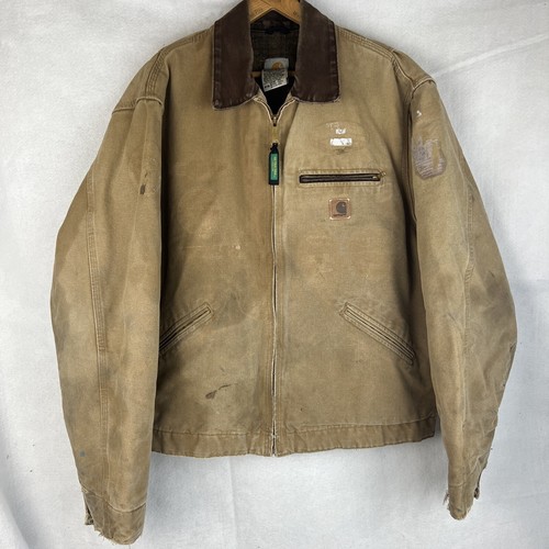 Vtg Carhartt Detroit J97 CML Mens L Blanket Line Jacket