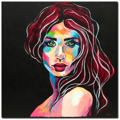 NOVAARTE Abstrakte Malerei Kunst Acryl Bild Gemälde Modern ORIGINAL Frau UNIKAT