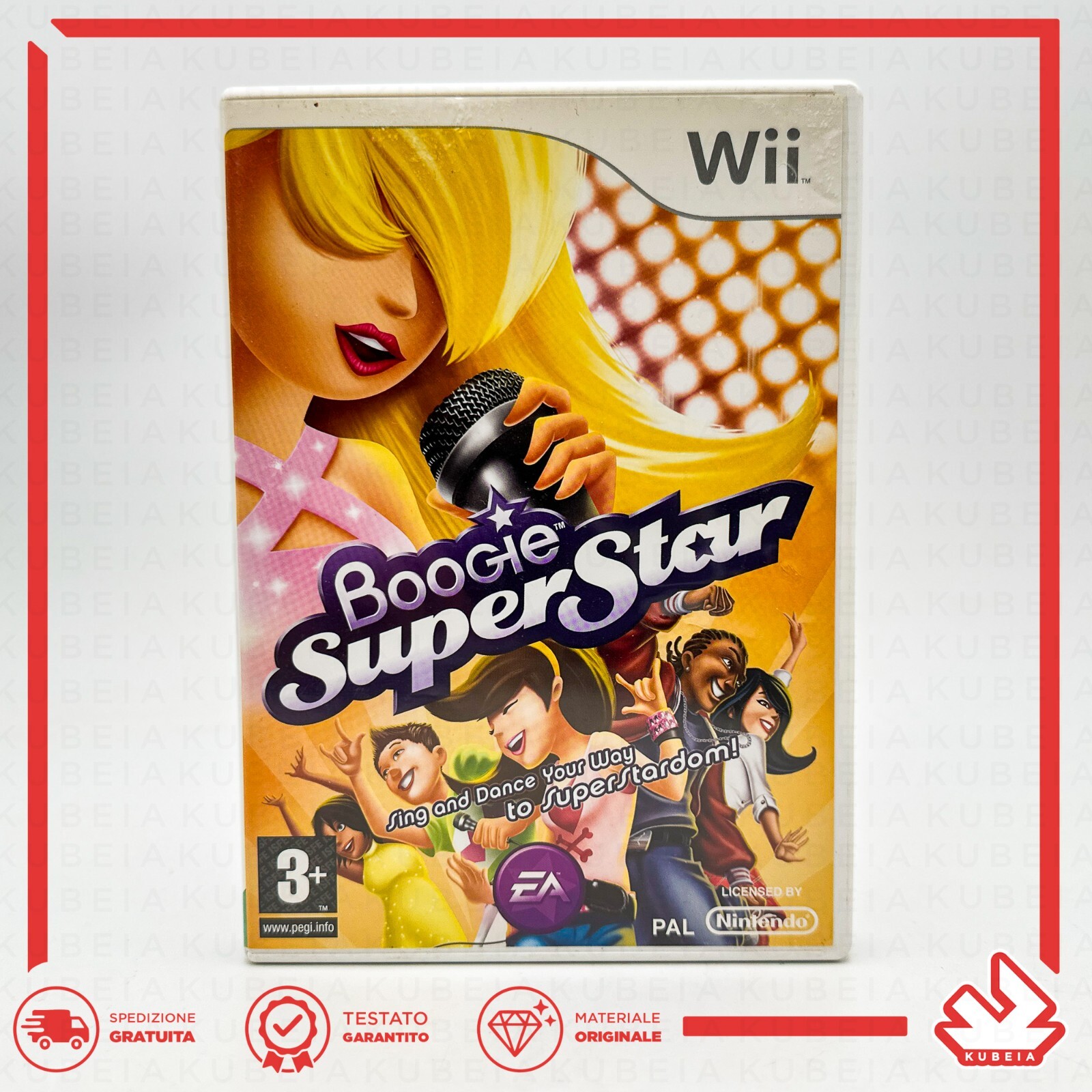 BOOGIE SUPER STAR – COMPLETO - ITALIANO EUR – MUSICA DANZA – NINTENDO WII PAL