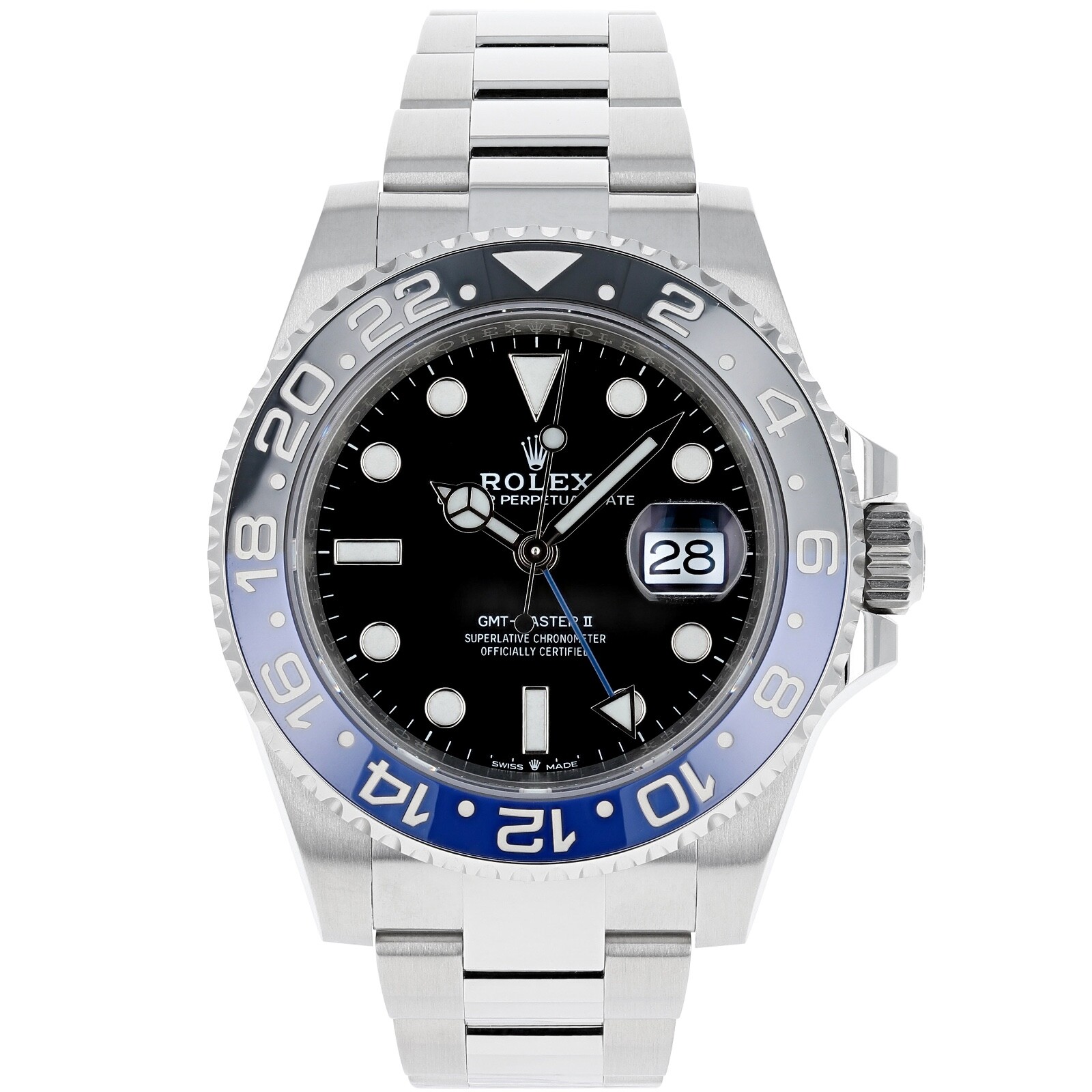 Pre-owned Rolex Gmt-master Ii 126710blnr Batman Oyster Unworn 2024 40 Mm