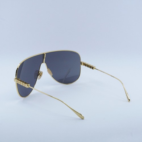 Pre-owned Gucci Gg1436s 001 Yellow Gold/grey 99-1-135 Sunglasses Authentic In Gray