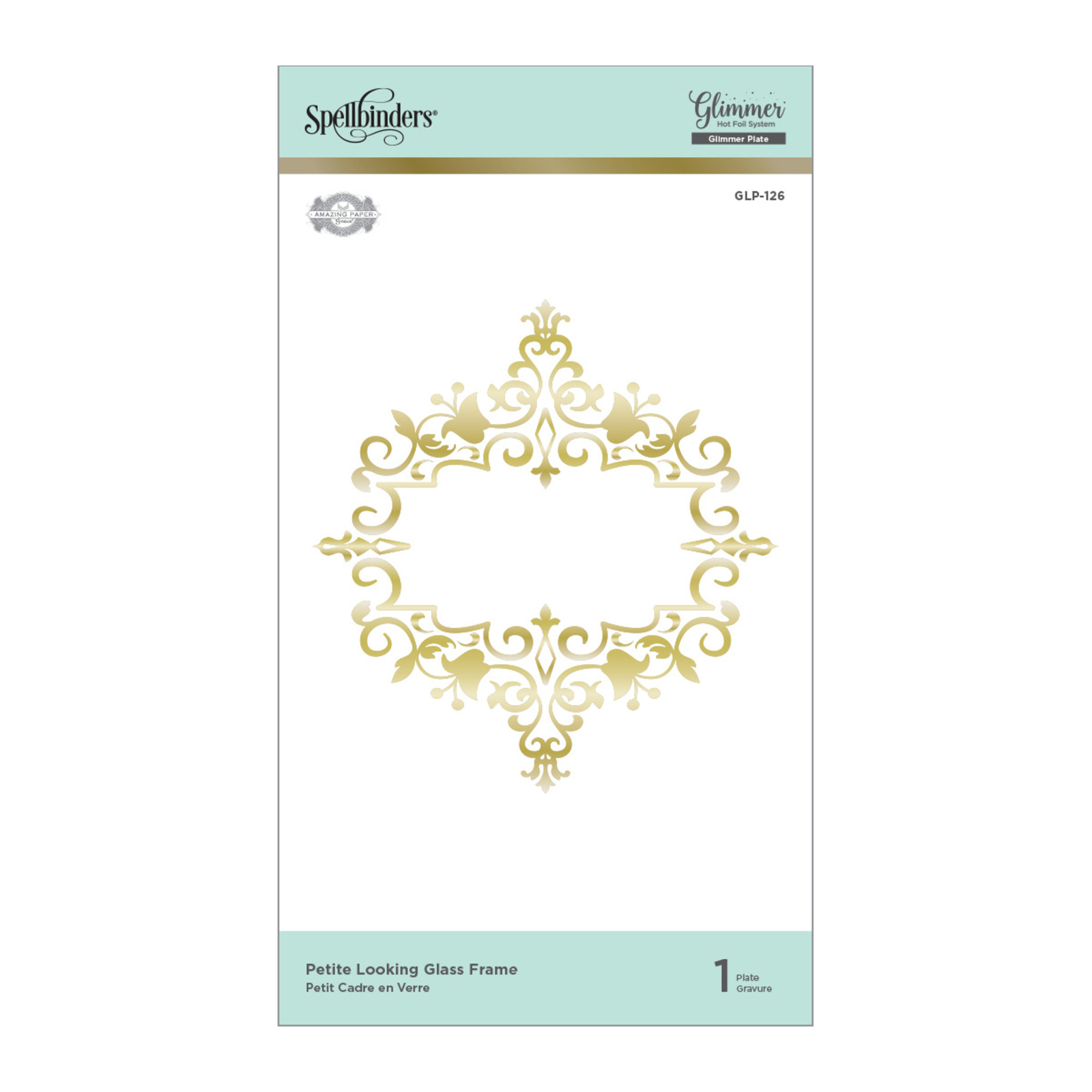 Spellbinders Glimmer Heißfolienstempel - Zierlicher Glasrahmen